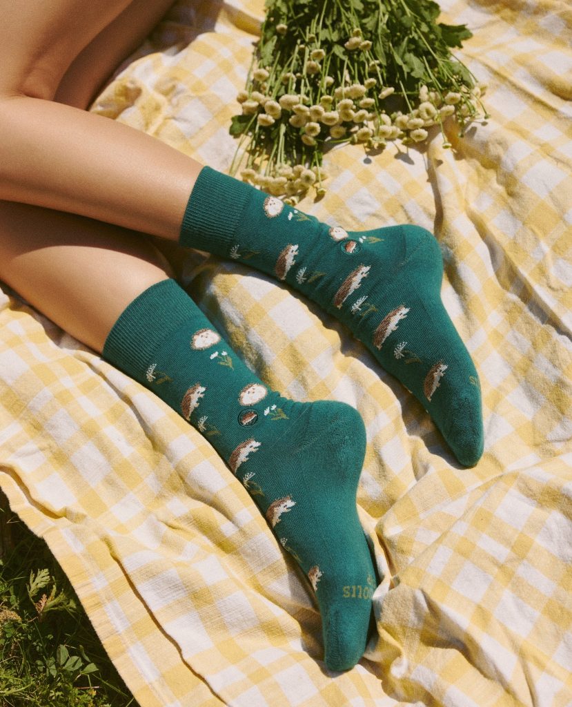 a pair of affordable organic cotton socks from sustainable brand conscious step